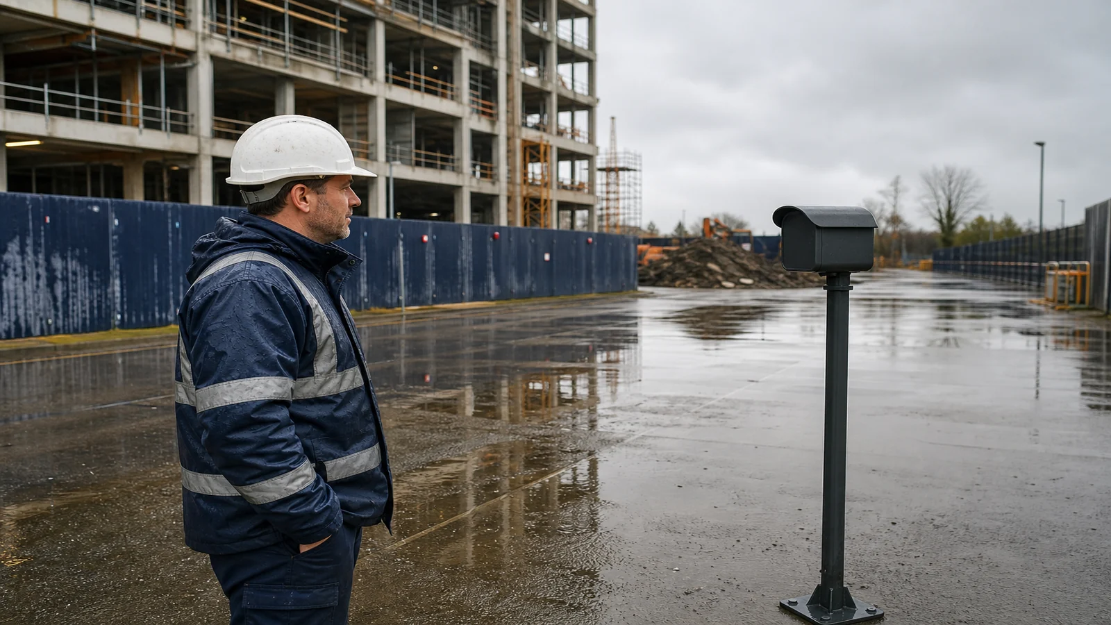 Planned maintenance check of a construction time-lapse camera