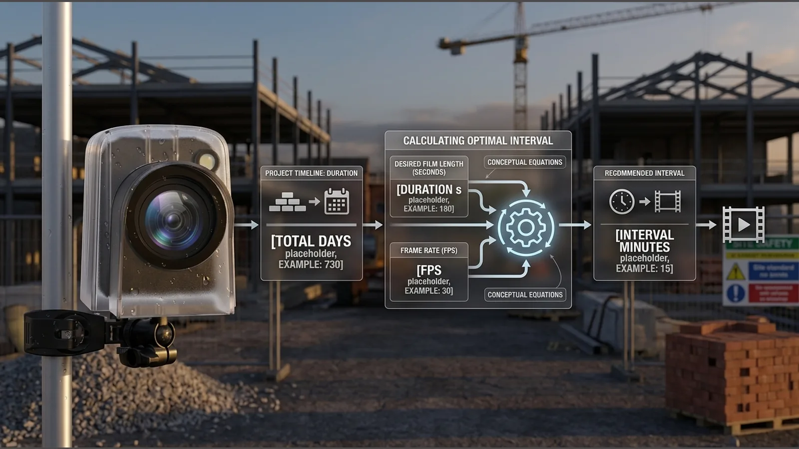 Time-lapse interval planning for a construction project